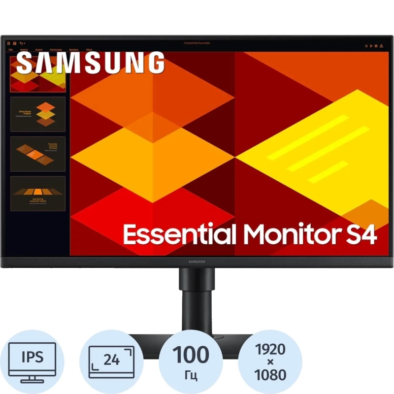 Монитор Samsung (LS24D400GAIXCI)23.8/FHD/IPS/100Hz/250cd/5ms/HDMI/DP