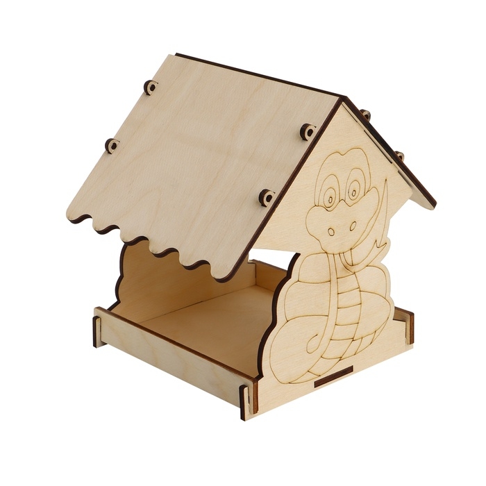 Кормушка из дерева своими руками, «Символ года Змей», 18 × 16 × 15 см, МИКС, Greengo Кормушка из дерева своими руками, «Символ года Змей», 18 × 16 × 15 см, МИКС, Greengo