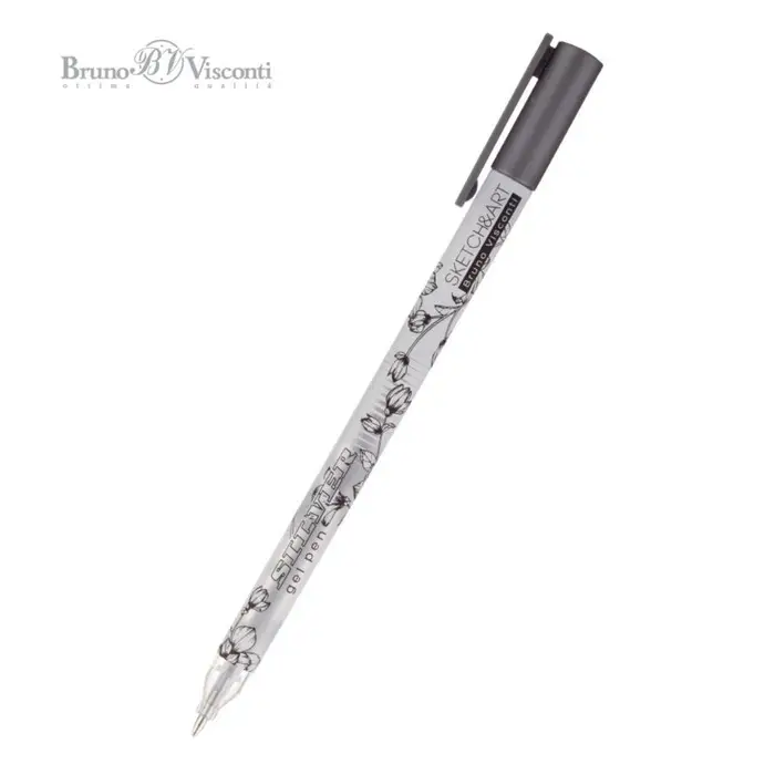Ручка гелевая SKETCH&ART UniWrite.SILVER, 0,8 мм, серебряный