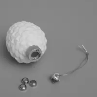 Ёлочный шар &laquo;Шишка&raquo;, 6.5&times;6.5&times;8 см, 1 LED, керамика, от батареек LR44&times;3, свечение тёплое белое