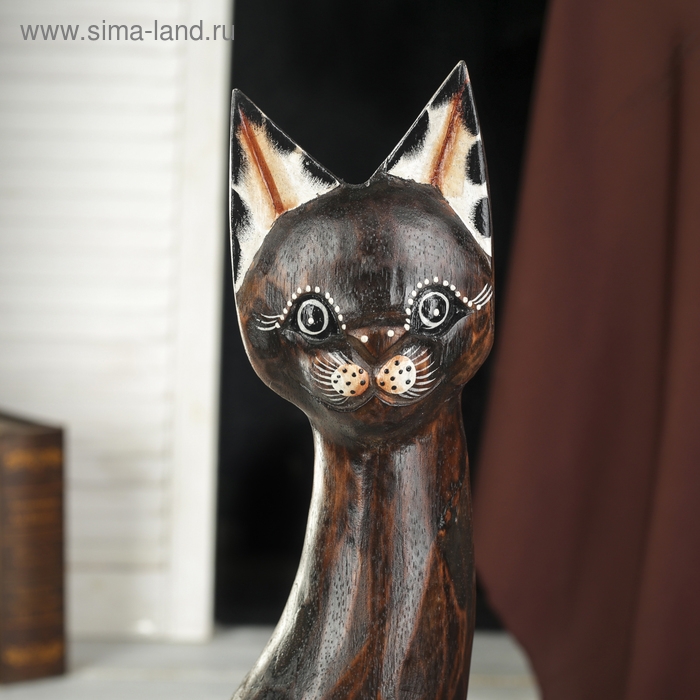 Сувенир дерево Сувенир дерево "Кошка с росписью на лапках" 50х11х4 см