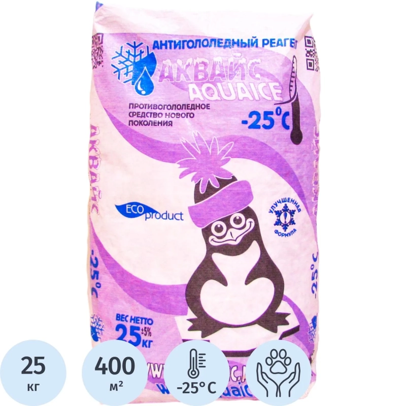 Реагент противогололёдный Аквайс -25С 25,0 кг