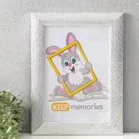 Фоторамка для фото 21&times;30 см Keep memories Luxe Elegance, с ножкой, пластик, серебро, (пластиковый экран)