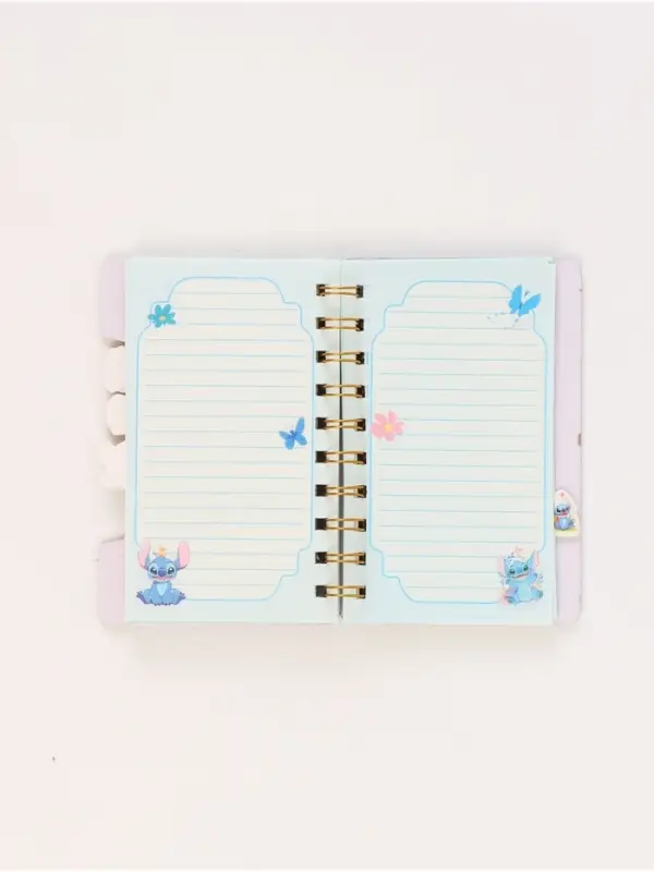 Блокнот с разделителями А6 “Стич в бассейне”, 65л