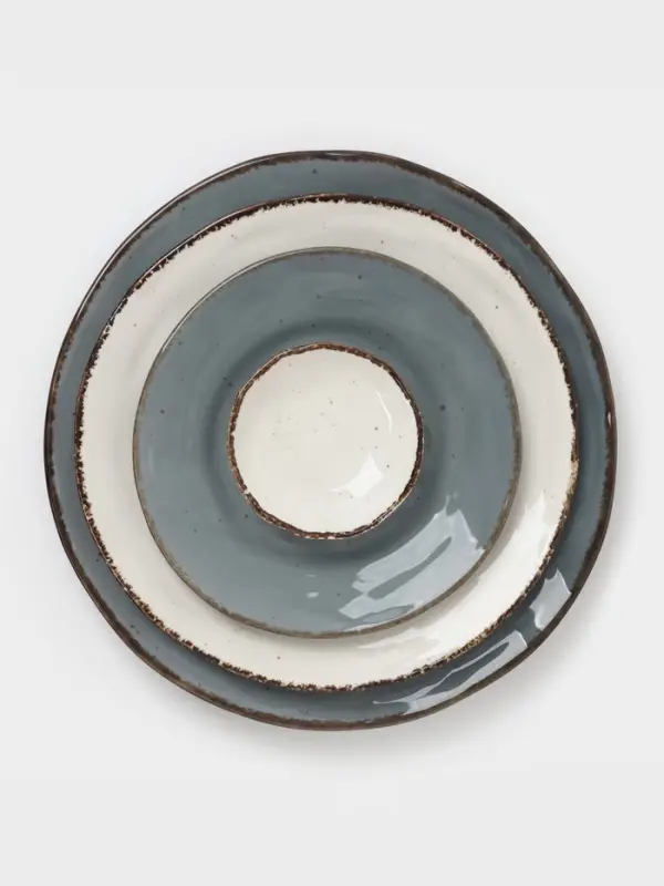 Тарелка Magistro Alpine Frost, d=23.4 см, фарфор, голубовато-серый