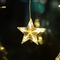 Гирлянда &laquo;Бахрома&raquo; 2.4&times;0.9 м с насадками &laquo;Ёлки&raquo;, IP20, прозрачная нить, 138 LED, свечение тёплое белое, 8 режимов, 220 В