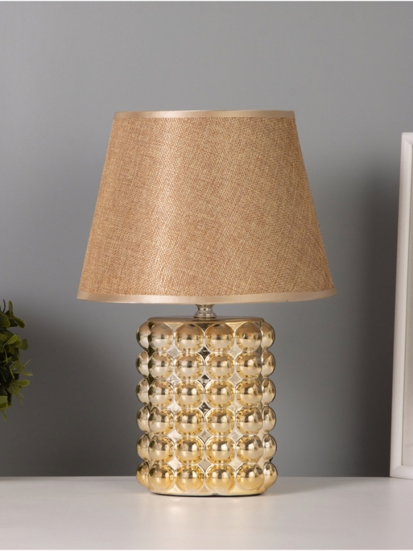 Лампа настольная Лампа настольная "Бабл" 40Вт Е14 золото 22х22х32см