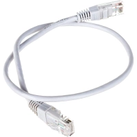 Патч-корд TWT TWT-45-45-0.5-GY UTP кат.5e, 0.5 м, серый