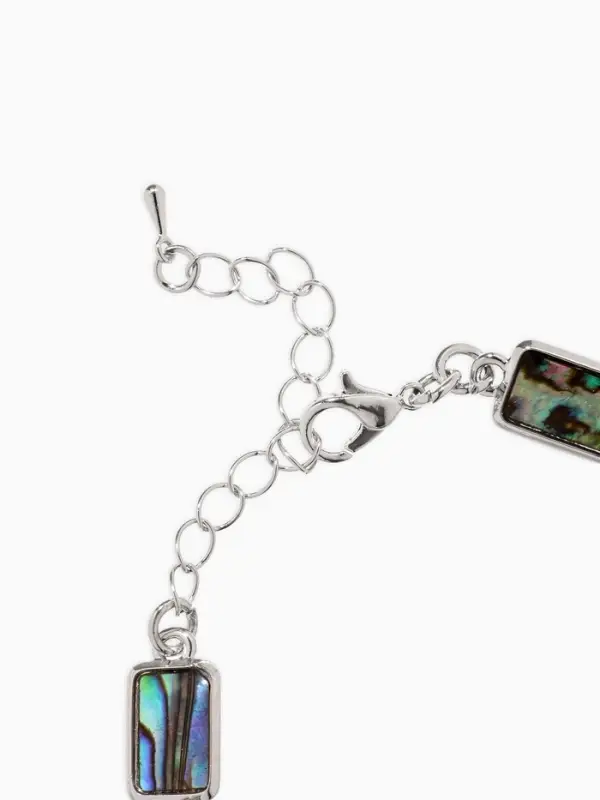 Браслет цепочка &laquo;Галиотис. Прямоугольник&raquo;, L=17 см, + удлинитель 5 см, цвет серебро, разноцветный