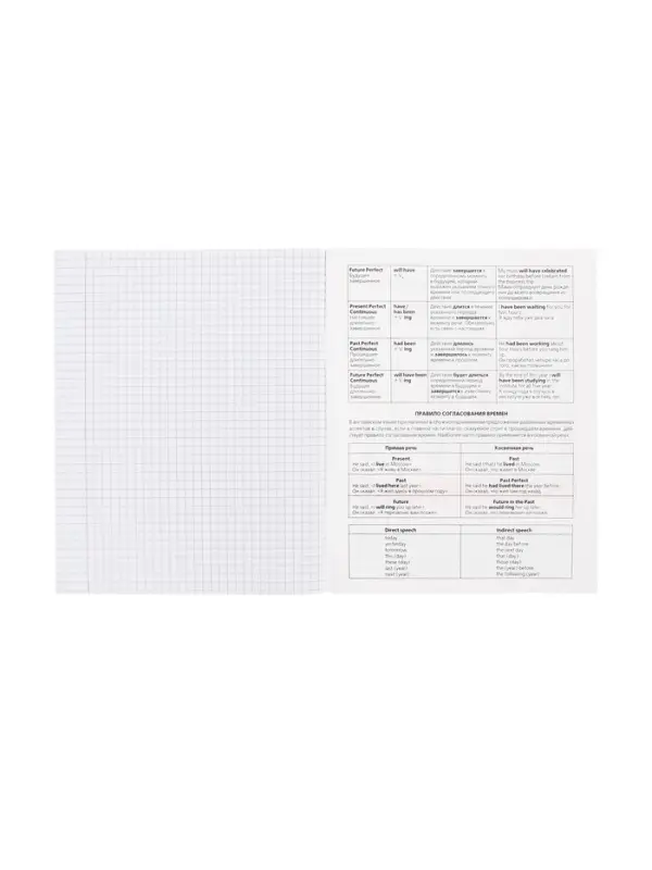 Тетрадь 48 листов в клетку &laquo;Приключения кота Пирожка&raquo; АНГЛИЙСКИЙ ЯЗЫК, обложка мелованная бумага, с интерактивным справочником, блок офсет