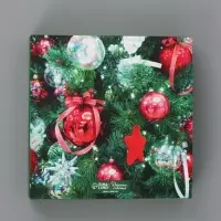 Коробка подарочная под 9 конфет &laquo;Елочные игрушки&raquo;, 14.5&times;14.5&times;3.5 см