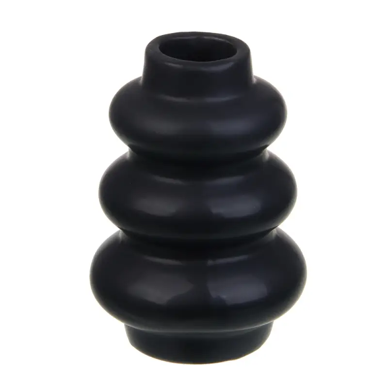 VETTA Вазон, 12x8x8 см, керамика, чёрный