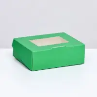 Контейнер на вынос, зелёный, 10×8×3.5 см