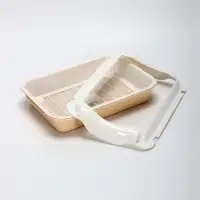 Туалет средний с бортом и сеткой 36&times;26&times;9, см, лоток бежевый, сетка и борт белые