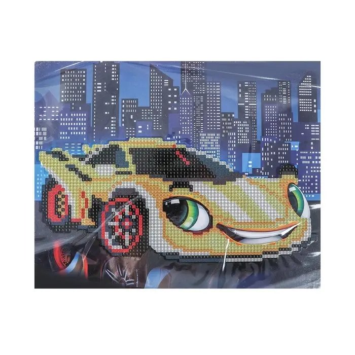 Алмазная мозаика с частичным заполнением для детей &laquo;Жёлтая тачка&raquo;, 20&times;25 см