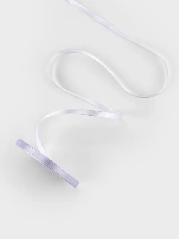 Лента атласная, 6 мм, 23±1 м, светло-сиреневая Лента атласная, 6 мм, 23±1 м, светло-сиреневая