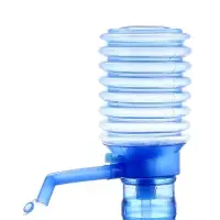 Помпа для воды, механическая, прозрачная, под бутыль от 11 до 19 л, голубая