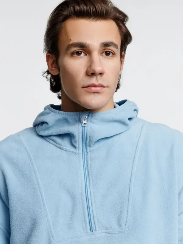 Анорак флисовый унисекс Fliska, голубой, размер M/L Анорак флисовый унисекс Fliska, голубой, размер M/L