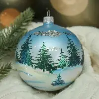 Ёлочный шар &laquo;Снежная сказка&raquo;, d=9.5 см, МИКС