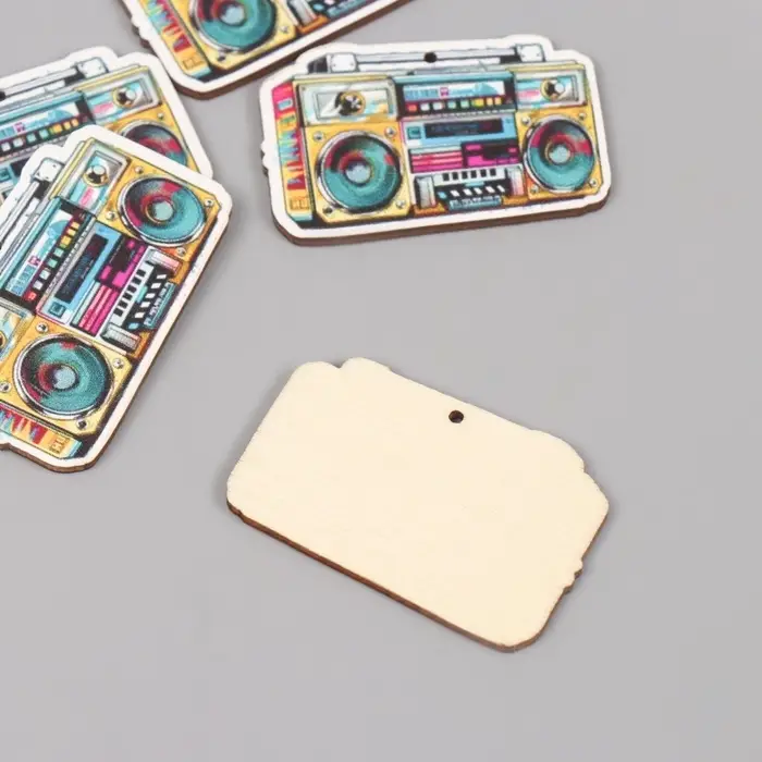 Декор для творчества дерево Декор для творчества дерево "Бумбокс" 2,9х4,5х0,3 см