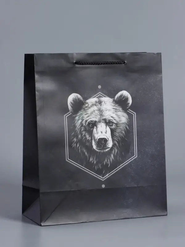 Пакет подарочный "Мужской выбор" ламинированный 26 х 12 х 32 см