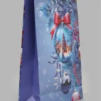 Пакет подарочный &laquo;Снежная деревня&raquo;, 33&times;10&times;42.5 см