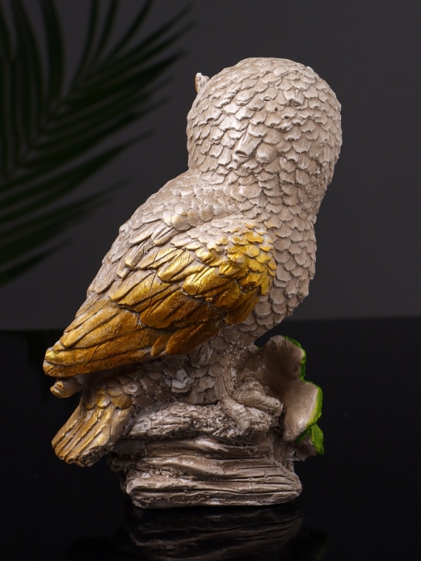 Статуэтка Статуэтка "Филин на листьях" 12х8х6 см, цвет коричневый