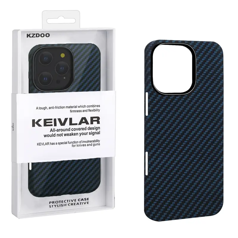 Чехол iPh 16 Pro Kevlar Blue K-DOO