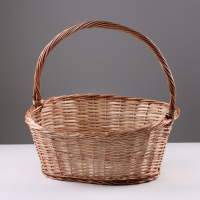 Корзина «Новая», дно:34×24 см, верх:43×37 см, H=14/19/41 см, ручное плетение, шпон, лоза