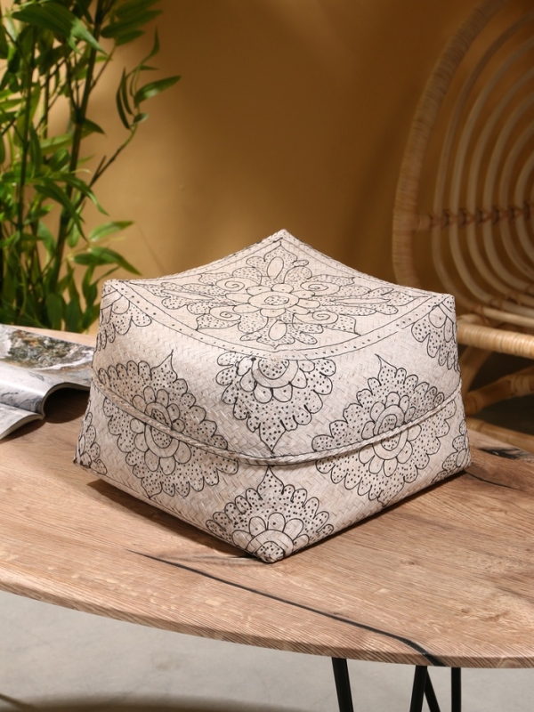 Корзинка плетеная "Бонтанг" бамбук 30х30х18,5 см, светлая