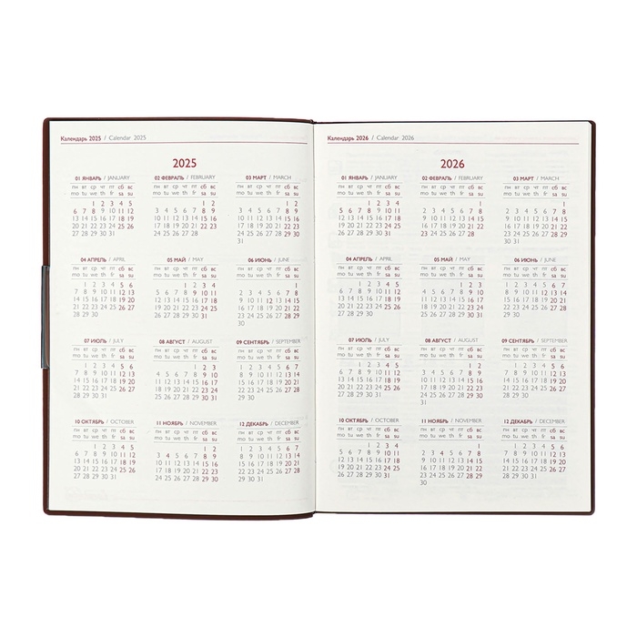 Еженедельник датир 2025г мягк обл иск кож А6+ 80л ESCALADA, тис ф, кр бл 70 г/м², кор-ый Еженедельник датир 2025г мягк обл иск кож А6+ 80л ESCALADA, тис ф, кр бл 70 г/м², кор-ый