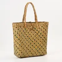 Сумка плетёная из пандана и водного гиацинта, 38&times;14&times;40 см