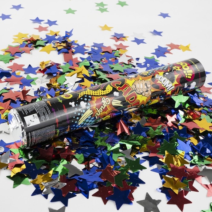 Пневмохлопушка,Комиксы, СДР, Звезды фольга, 30 см