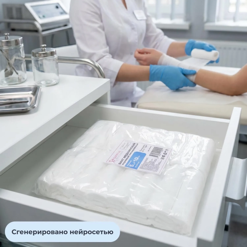 Бинт марлевый н/с 5мx10см, пл.36г, 30шт/уп