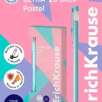 Ручка шариковая ErichKrause. ULTRA-20 Stick Pastel, синий стержень, узел 0.7 мм