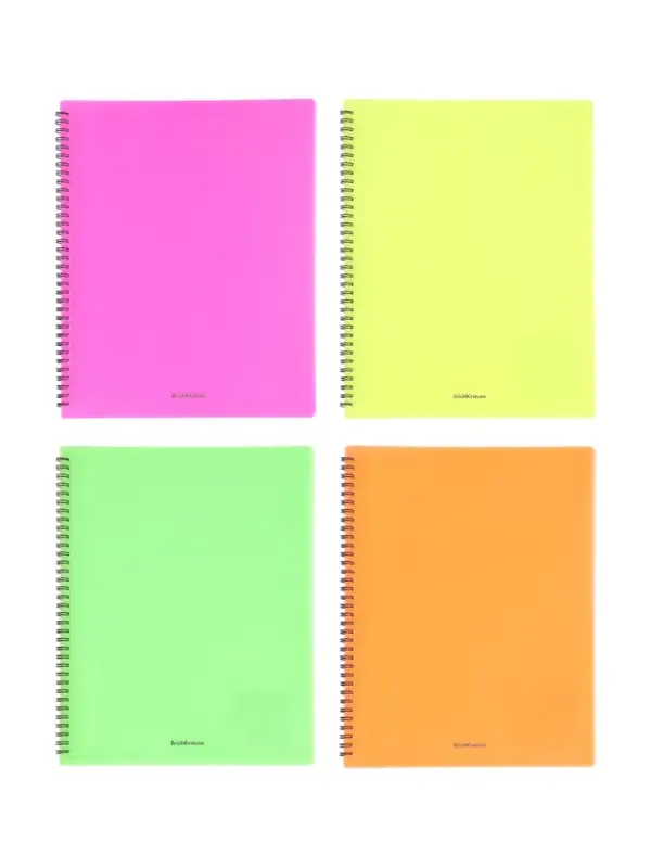 Папка с 20 вкладышами на спирали, А4, 600 мкм, ErichKrause Matt Neon, текстура &laquo;песок&raquo;, МИКС