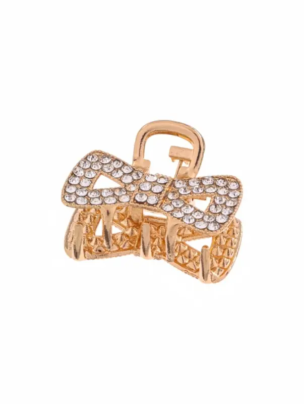 Крабик для волос &laquo;Грейс&raquo;, бант, 2.5 см, золотистый