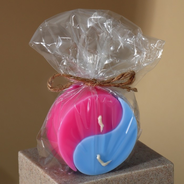 Свеча интерьерная «Инь-Янь», розовая Свеча интерьерная «Инь-Янь», розовая