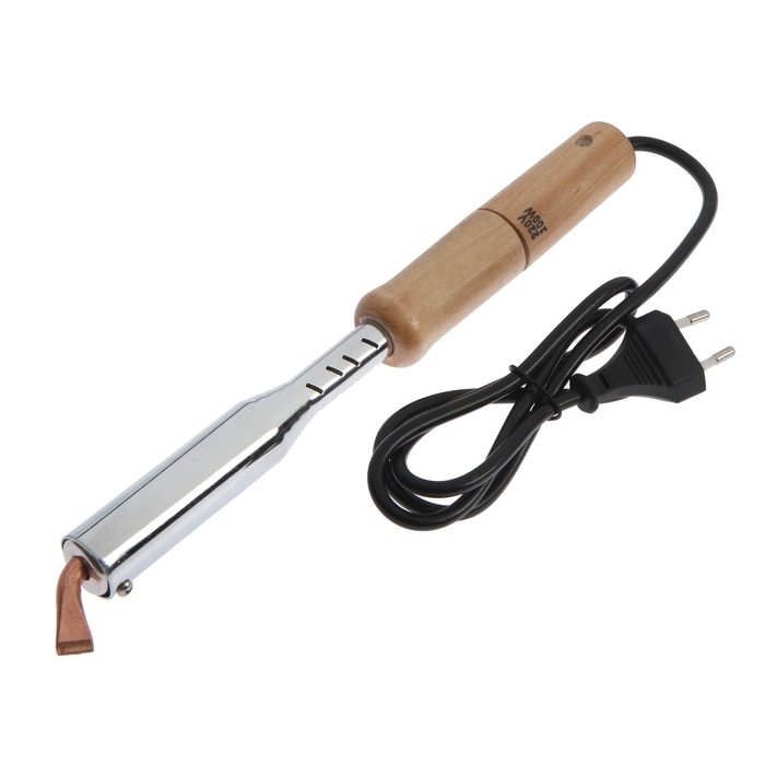 Паяльник ТУНДРА, деревянная рукоятка, плоское медное жало, 100 Вт, 220 В Паяльник ТУНДРА, деревянная рукоятка, плоское медное жало, 100 Вт, 220 В