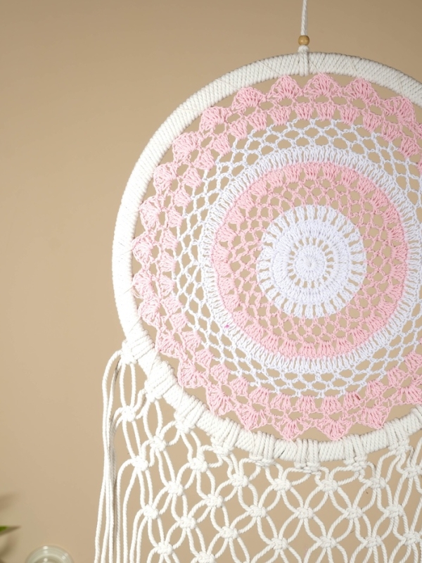 Ловец снов "Нежный тона" 32х90 см.