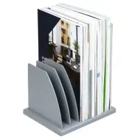 Лоток-сортер для журналов и бумаг сборный, 6 отделений, серый