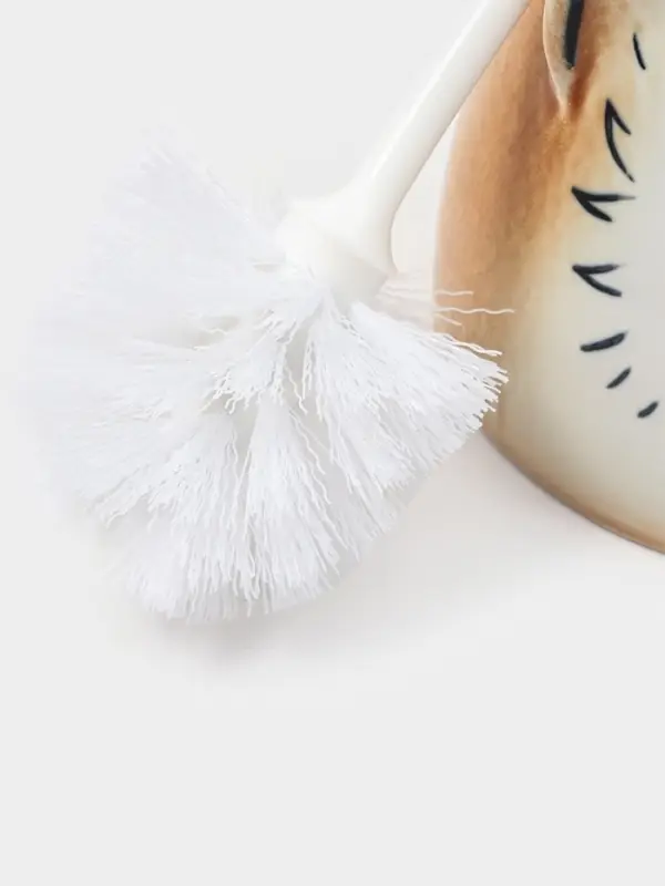 Ёршик для унитаза с подставкой «Кошка», фарфор, МИКС Ёршик для унитаза с подставкой «Кошка», фарфор, МИКС