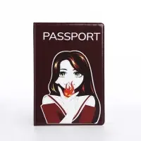 Обложка для паспорта, цвет бордовый