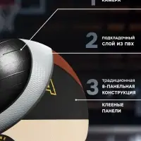 Мяч баскетбольный MINSA, клееный, 8 панелей, р. 7, PVC, резиновая камера