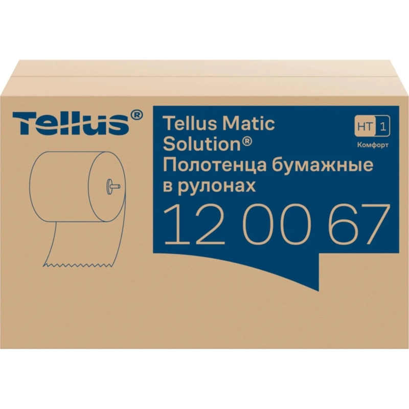 Полотенца бумажные д/держ.Торк/Tellus Матик H1 Комфорт в рул 6рул/уп 120067
