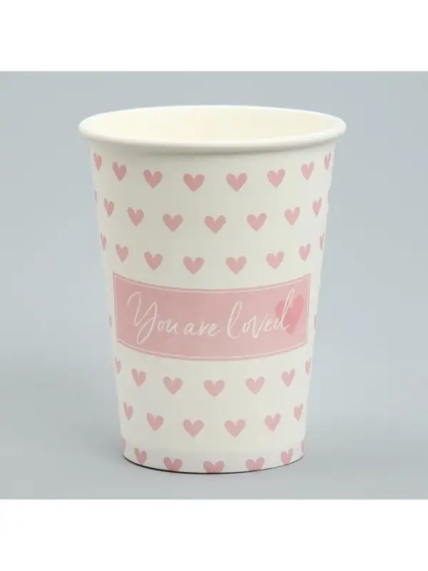 Стакан для цветов влагостойкий &laquo;Сердца&raquo;, 400 мл