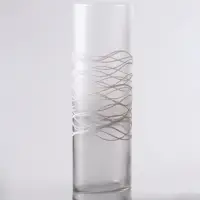 Ваза «Полли», дымка, прямая, h=26 см, стекло