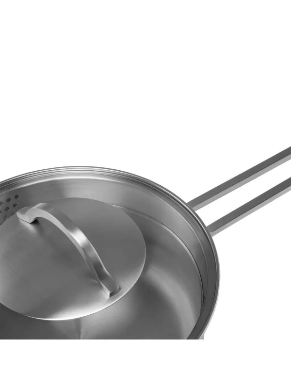 Ковш сотейник 1,5 л кухонный Solid-16SP с крышкой и носиком Ковш сотейник 1,5 л кухонный Solid-16SP с крышкой и носиком
