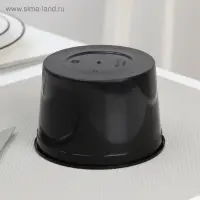 Контейнер пластиковый одноразовый &laquo;Супница&raquo;, 500 мл, 11.2 см, чёрный