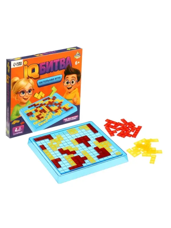 Настольная игра для детей на логику Лас Играс KIDS &laquo;IQ super Баттл&raquo;, 2-4 игрока, 6+